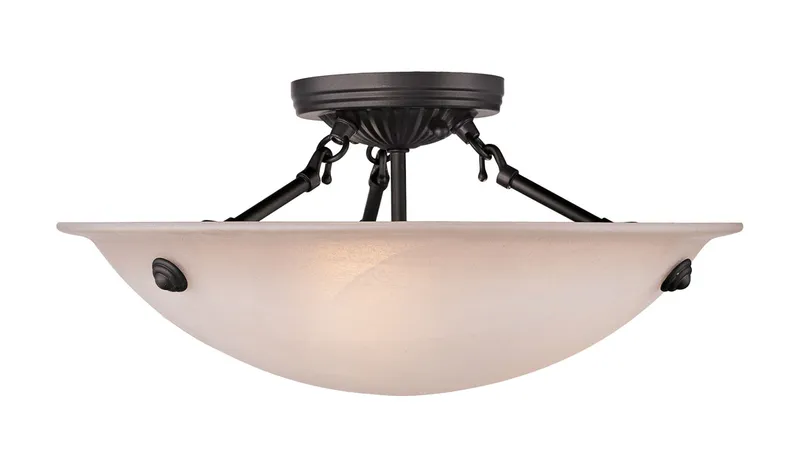 Oasis 3 Light 16 inch Bronze Semi-Flush Ceiling Light