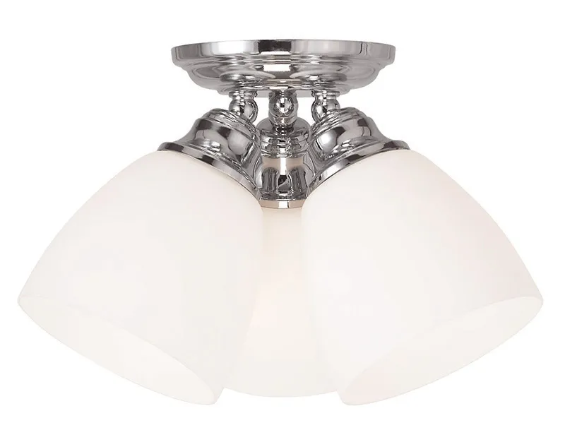 Somerville 3 Light 14.25 inch Polished Chrome Semi-Flush Ceiling Light