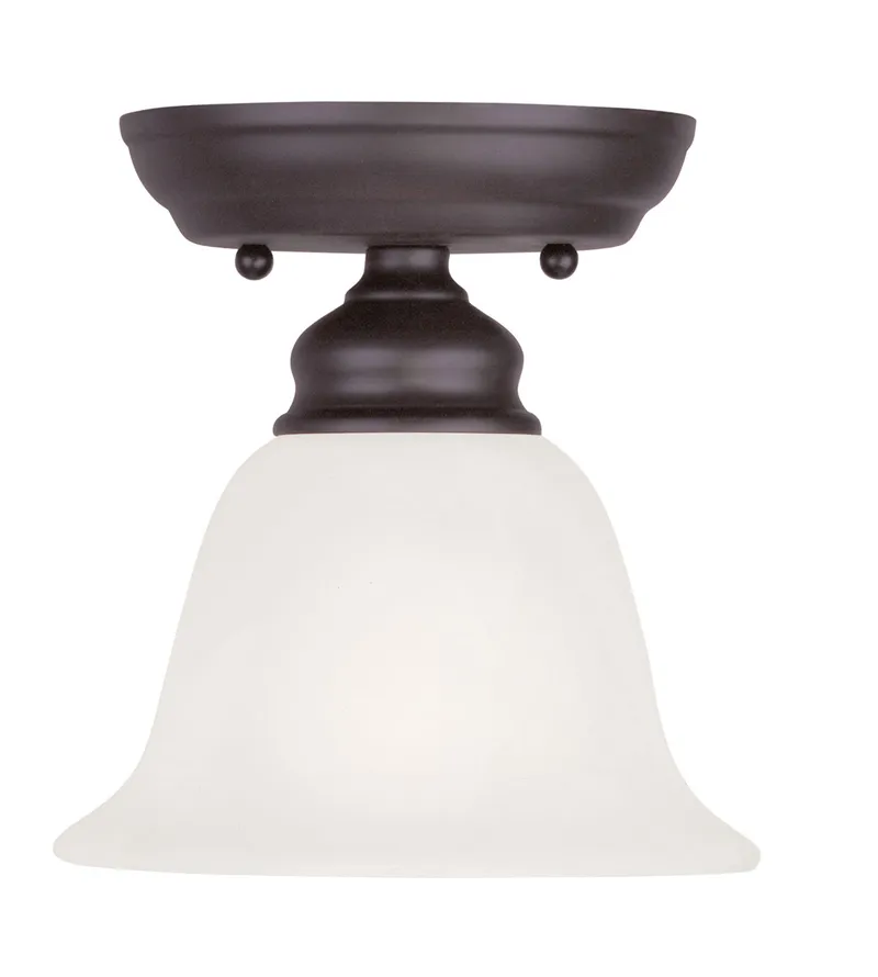Essex 1 Light 6.25 inch Bronze Semi-Flush Ceiling Light