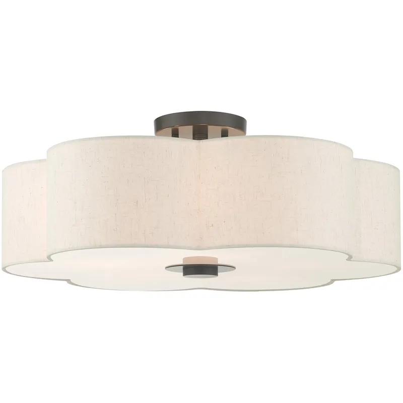 Solstice 5 Light 22 inch English Bronze Semi-Flush Ceiling Light