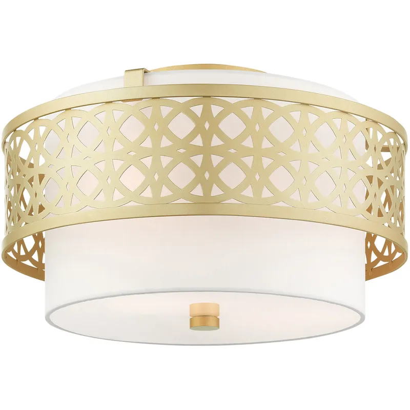 Calinda 3 Light 16 inch Soft Gold Medium Semi-Flush Ceiling Light