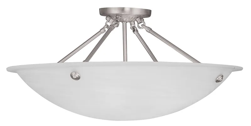 Oasis 4 Light 24 inch Brushed Nickel Semi-Flush Ceiling Light