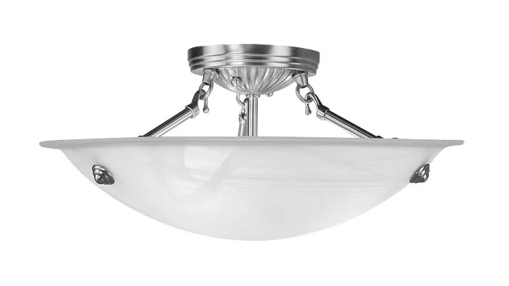 Oasis 3 Light 16 inch Brushed Nickel Semi-Flush Ceiling Light