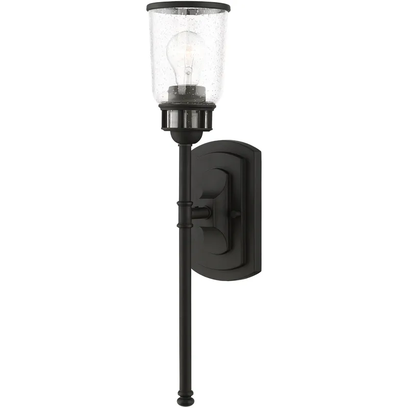 Lawrenceville 1 Light 4.5 inch Black Large Single Sconce Wall Light, Large