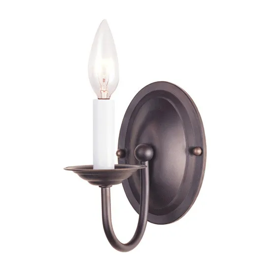 Home Basics 1 Light 4.25 inch Bronze Single Sconce Wall Light