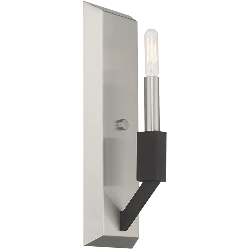 Beckett 1 Light 4.5 inch Brushed Nickel & Black ADA ADA Single Sconce Wall Light