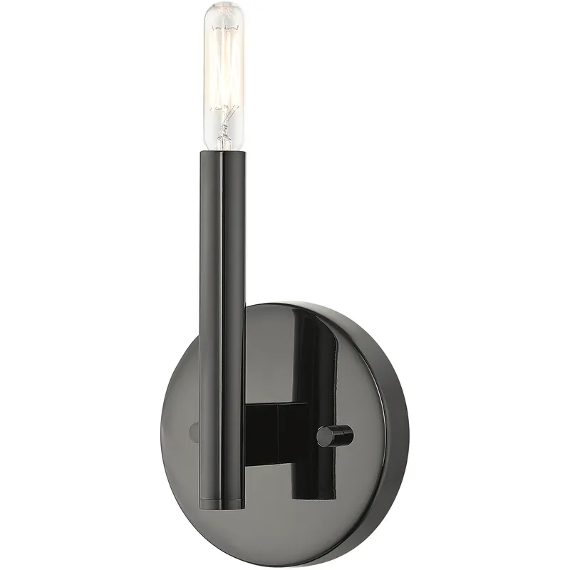 Copenhagen 1 Light 5.13 inch Black Chrome ADA Single ADA Sconce Wall Light, Single