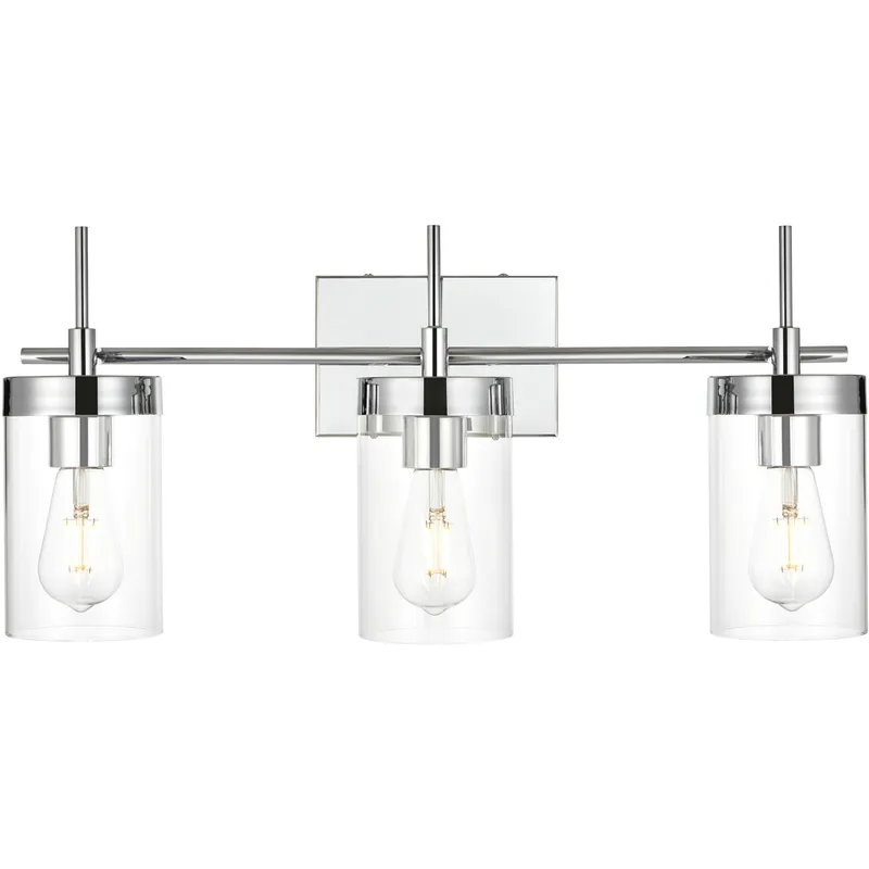 Benny 3 Light 24 inch Chrome Bath Sconce Wall Light