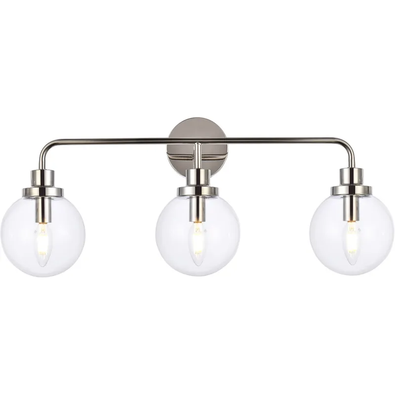 Hanson 3 Light 28 inch Polish Nickel Bath Sconce Wall Light in Polished Nickel
