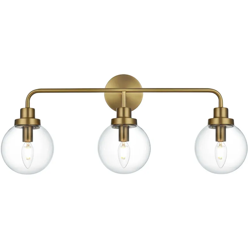 Hanson 3 Light 28 inch Satin Gold Bath Sconce Wall Light