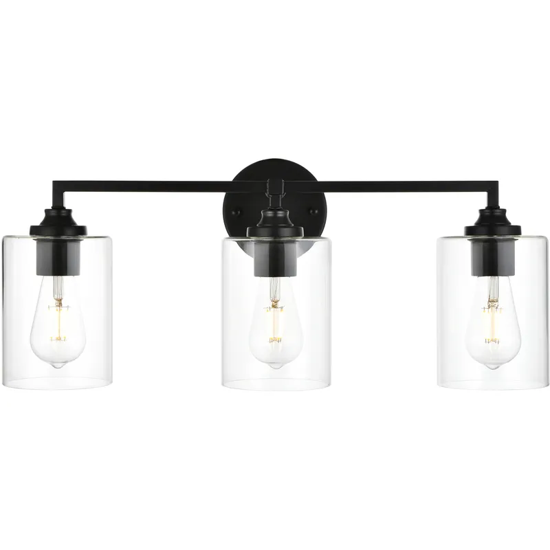 Mayson 3 Light 23 inch Black Bath Sconce Wall Light
