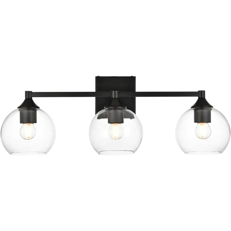 Foster 3 Light 25 inch Black Bath Sconce Wall Light
