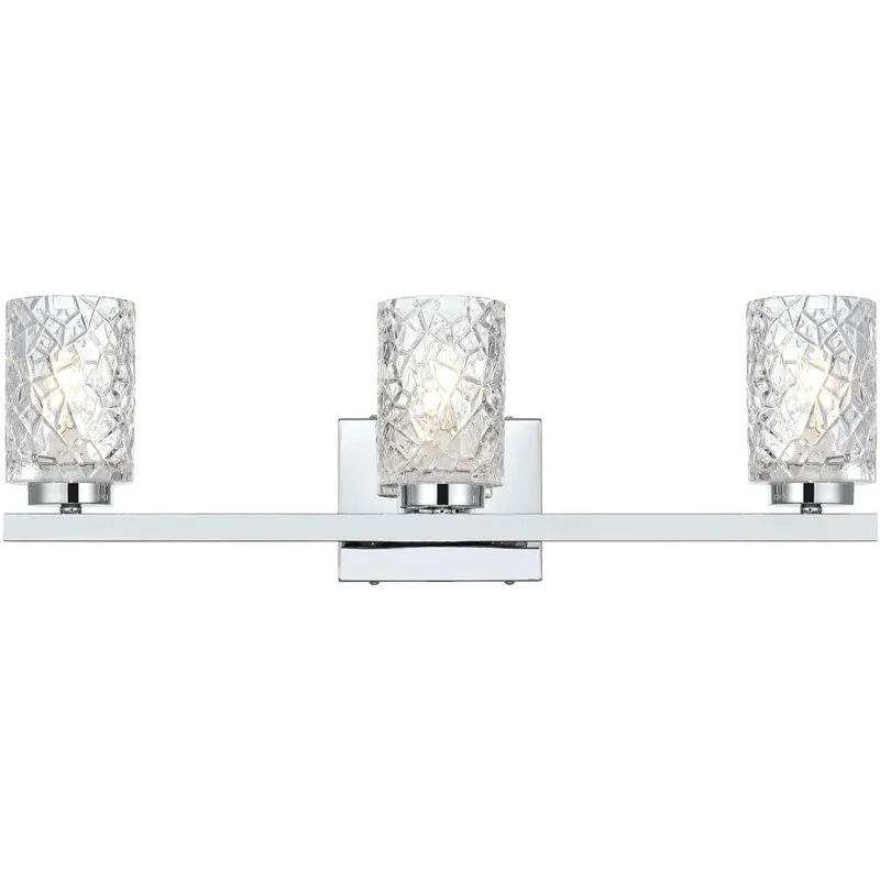 Cassie 3 Light 24 inch Chrome Bath Sconce Wall Light