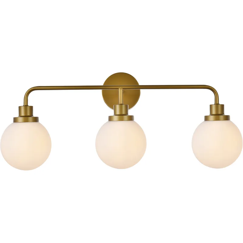 Hanson 3 Light 28 inch Brass Bath Sconce Wall Light