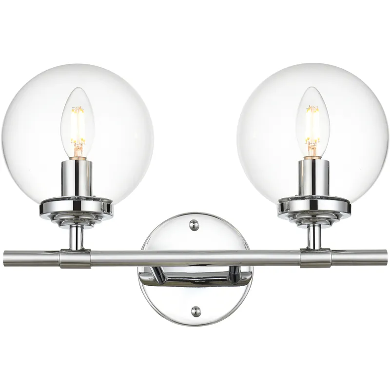Ingrid 2 Light 15 inch Chrome Bath Sconce Wall Light