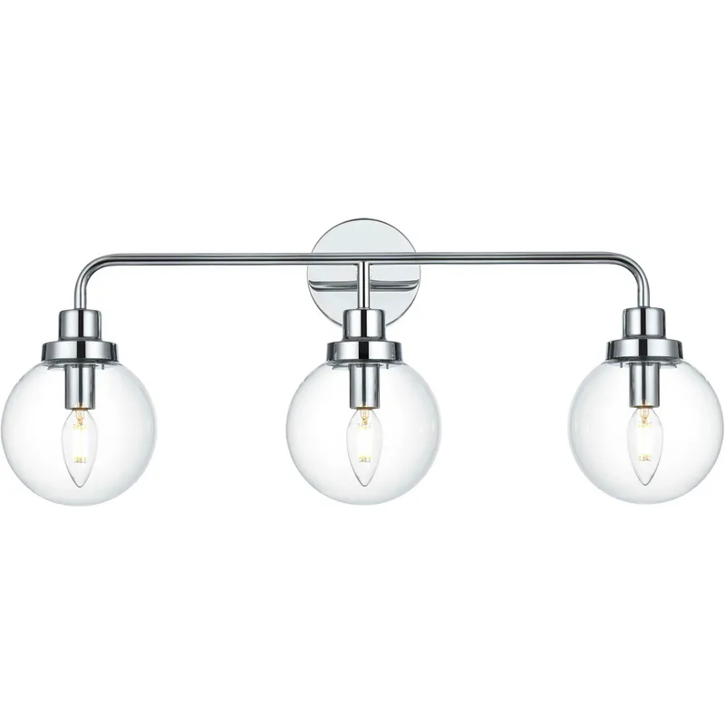 Hanson 3 Light 28 inch Chrome Bath Sconce Wall Light