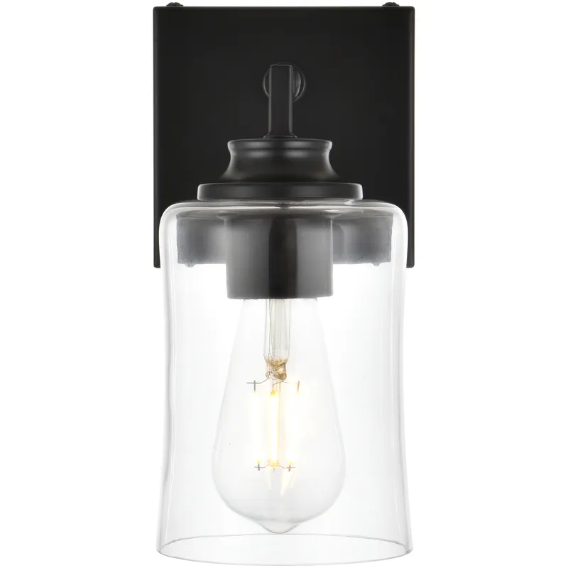 Ronnie 1 Light 5 inch Black Bath Sconce Wall Light