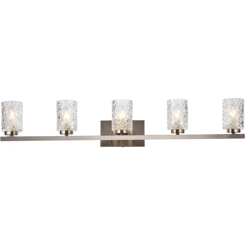 Cassie 5 Light 41.5 inch Stain Nickel Bath Sconce Wall Light in Satin Nickel
