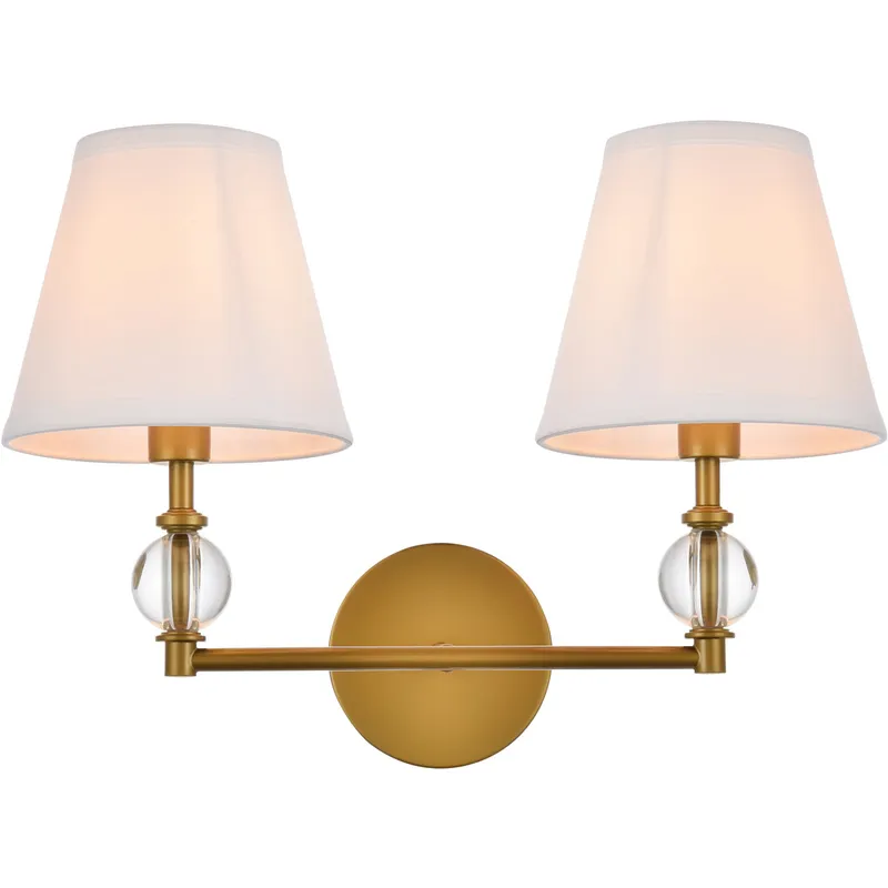 Bethany 2 Light 17 inch Brass Bath Sconce Wall Light