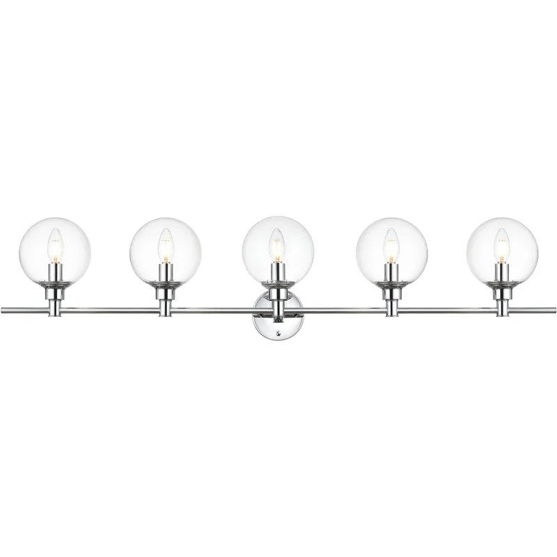 Jaelynn 5 Light 47 inch Chrome Bath Sconce Wall Light