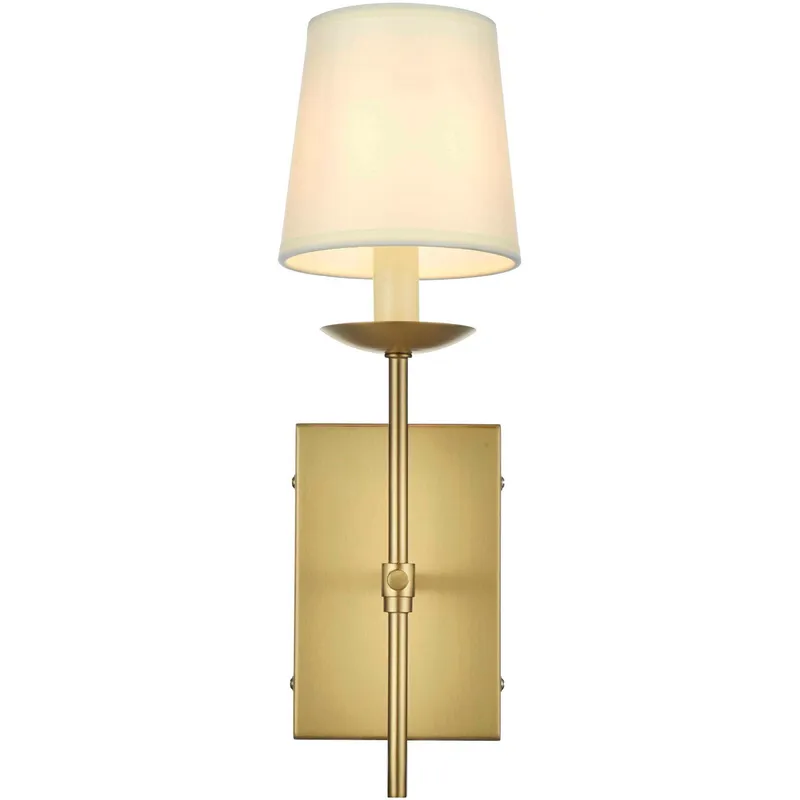 Eclipse 1 Light 4.5 inch Satin Gold Bath Sconce Wall Light
