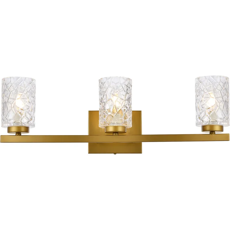 Cassie 3 Light 24 inch Brass Bath Sconce Wall Light