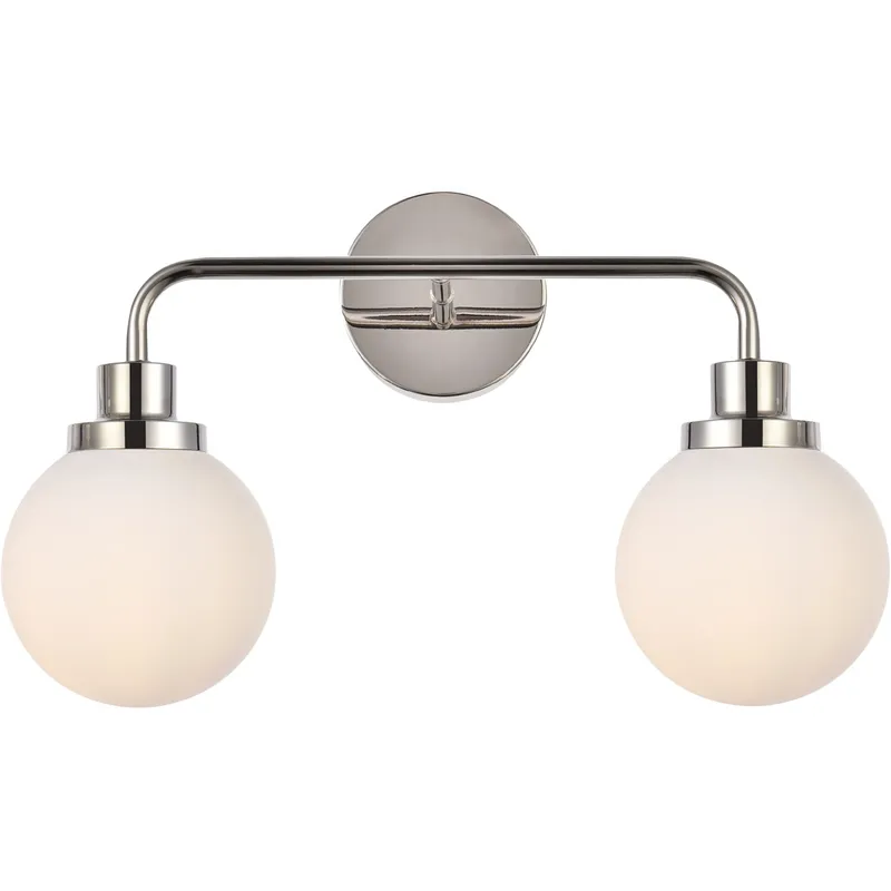 Hanson 2 Light 19 inch Polish Nickel Bath Sconce Wall Light in Polished Nickel