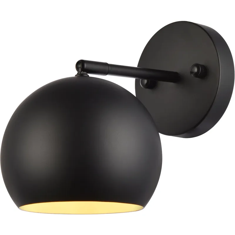 Othello 1 Light 9.1 inch Black Bath Sconce Wall Light