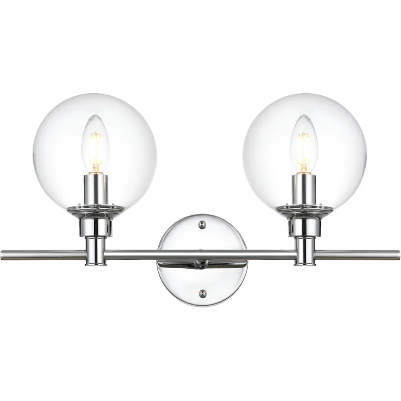 Jaelynn 2 Light 19 inch Chrome Bath Sconce Wall Light