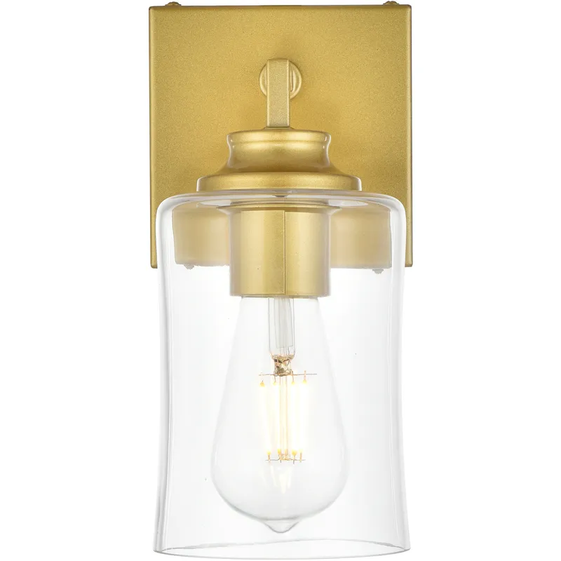 Ronnie 1 Light 5 inch Brass Bath Sconce Wall Light