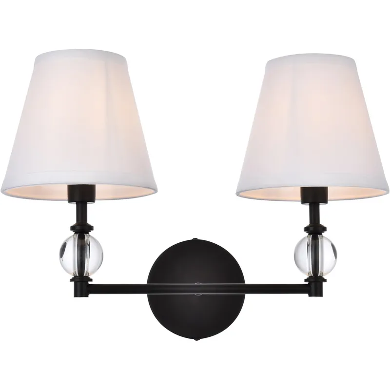 Bethany 2 Light 17 inch Black Bath Sconce Wall Light