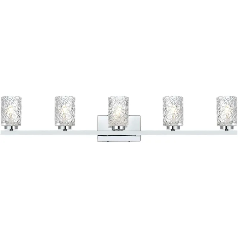 Cassie 5 Light 41 inch Chrome Bath Sconce Wall Light