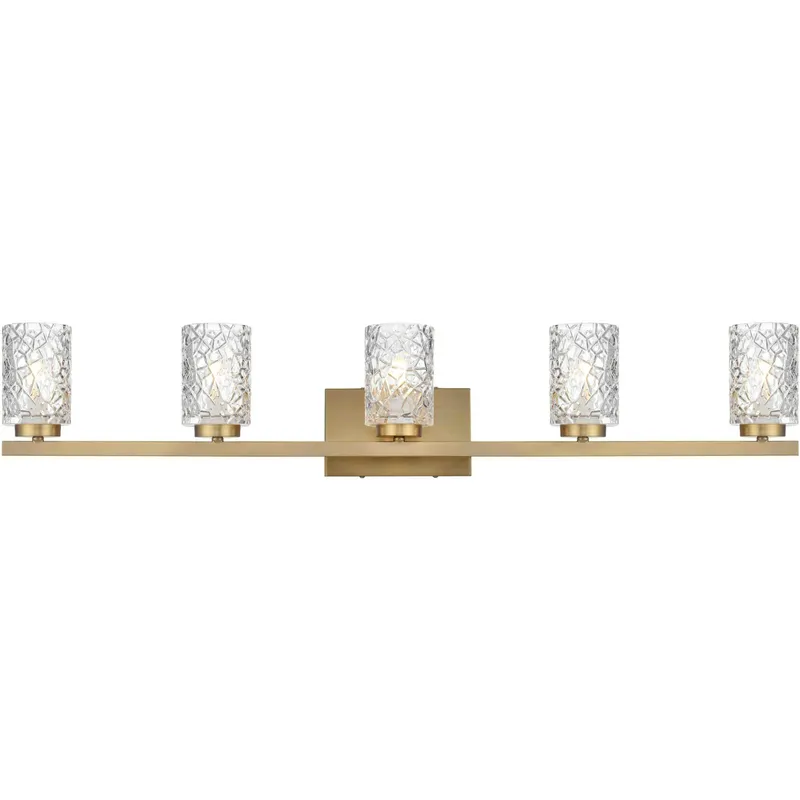 Cassie 5 Light 41 inch Satin Gold Bath Sconce Wall Light