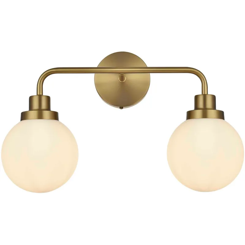 Hanson 2 Light 19 inch Satin Gold Bath Sconce Wall Light