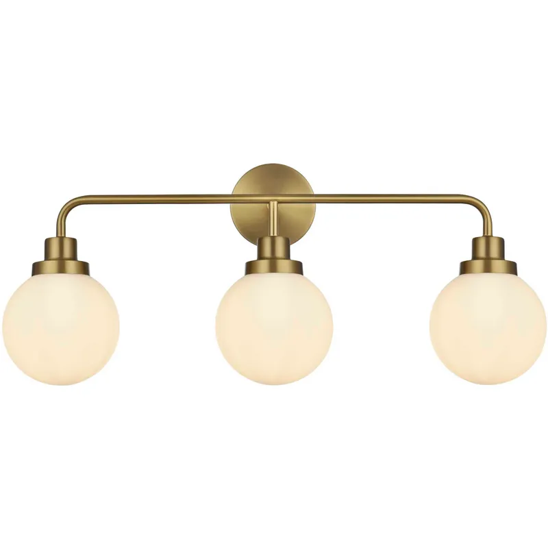 Hanson 3 Light 28 inch Satin Gold Bath Sconce Wall Light
