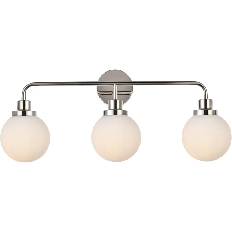 Hanson 3 Light 28 inch Polish Nickel Bath Sconce Wall Light in Polished Nickel