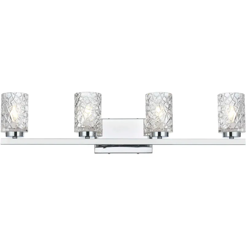 Cassie 4 Light 32 inch Chrome Bath Sconce Wall Light