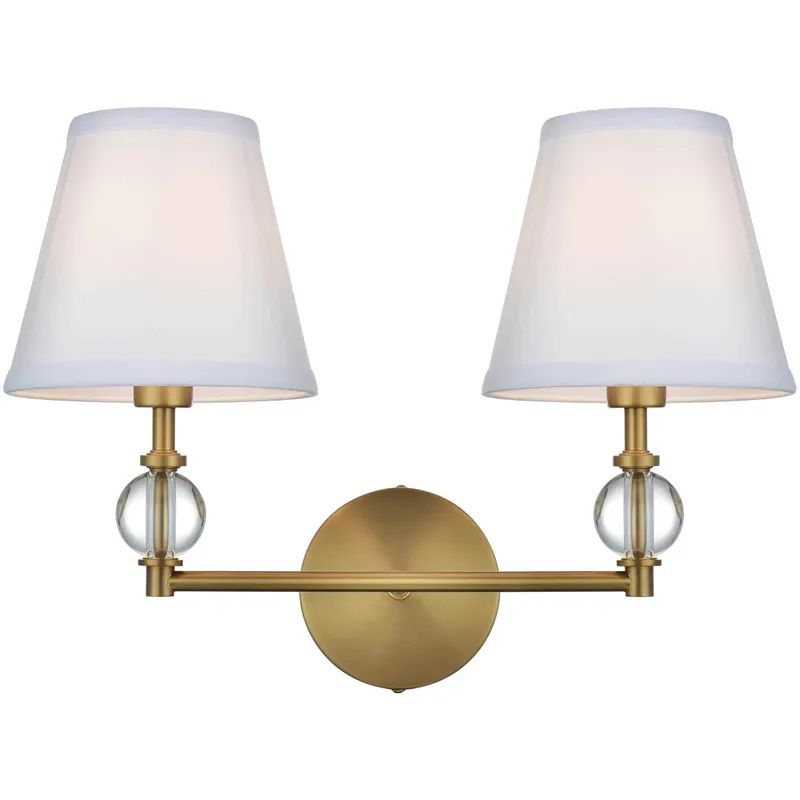 Bethany 2 Light 17 inch Satin Gold Bath Sconce Wall Light