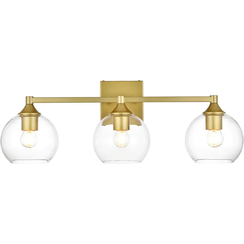 Foster 3 Light 25 inch Brass Bath Sconce Wall Light