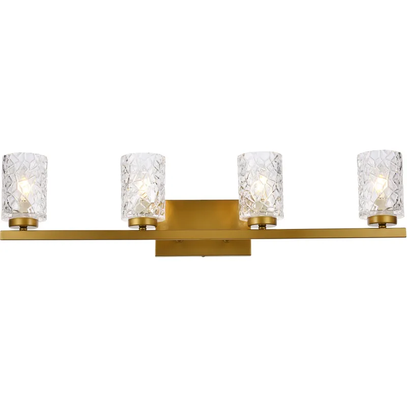 Cassie 4 Light 32 inch Brass Bath Sconce Wall Light
