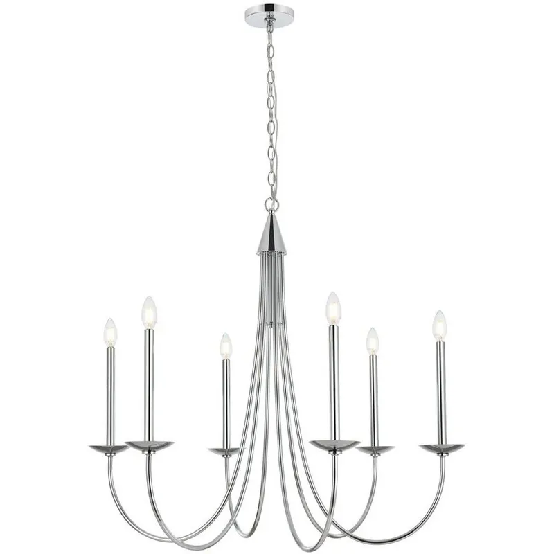 Cohen 6 Light 36 inch Chrome Chandelier Ceiling Light