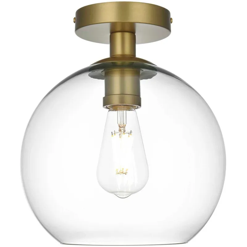 Baxter 1 Light 10 inch Satin Gold Flush Mount Ceiling Light