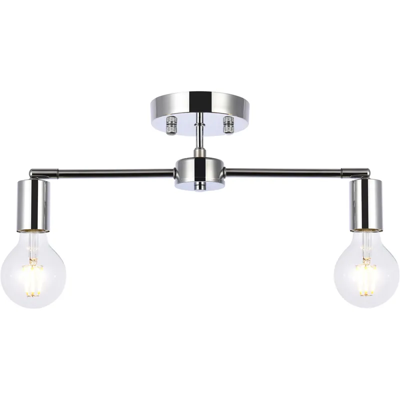 Zane 2 Light 4.7 inch Chrome Flush Mount Ceiling Light