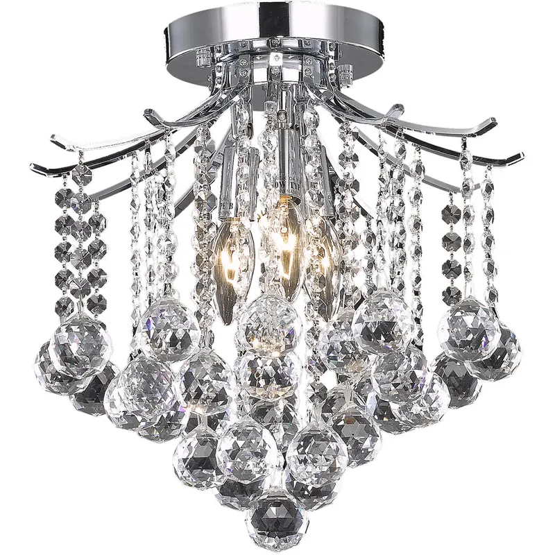 Amelia 3 Light 12 inch Chrome Flush Mount Ceiling Light