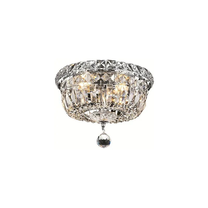 Wiley 4 Light 10 inch Chrome Flush Mount Ceiling Light
