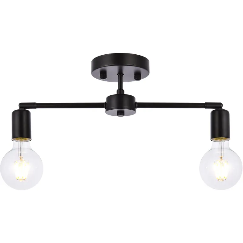 Zane 2 Light 4.7 inch Black Flush Mount Ceiling Light