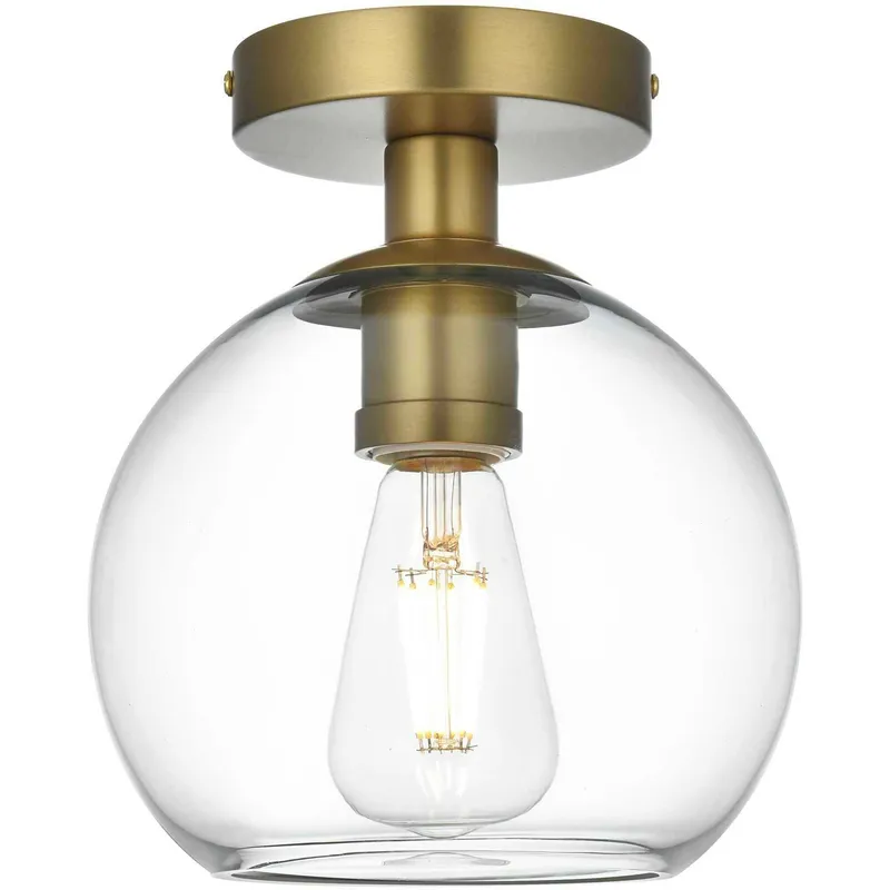 Baxter 1 Light 8 inch Satin Gold Flush Mount Ceiling Light