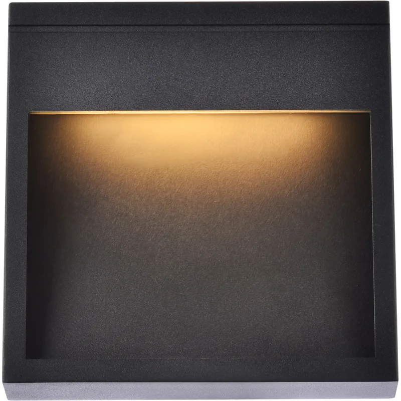 Raine 7 inch Black Outdoor Wall Light