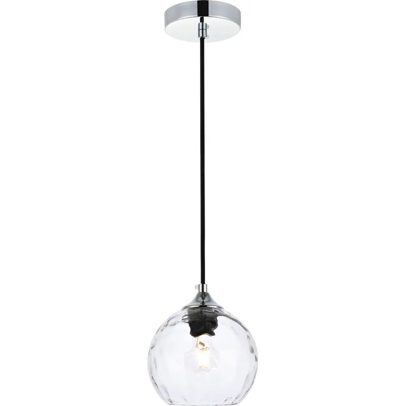 Cashel 1 Light 5.9 inch Chrome Pendant Ceiling Light