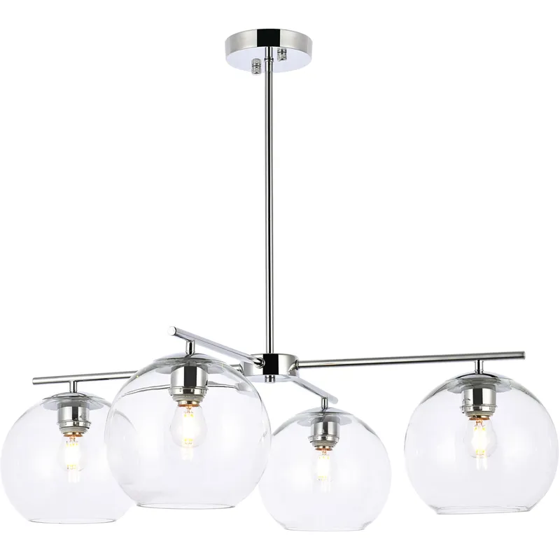 Opus 4 Light 30.7 inch Chrome Pendant Ceiling Light
